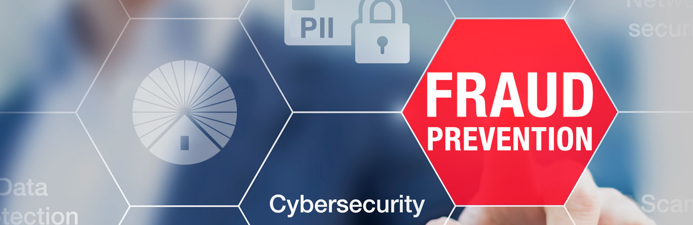 finger touching Fraud Prevention on screen